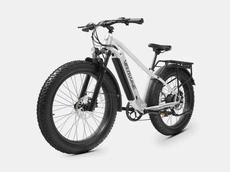 Velowave electric bikes collection banner featuring city commuter and fat-tire e-bikes for versatile riding.
