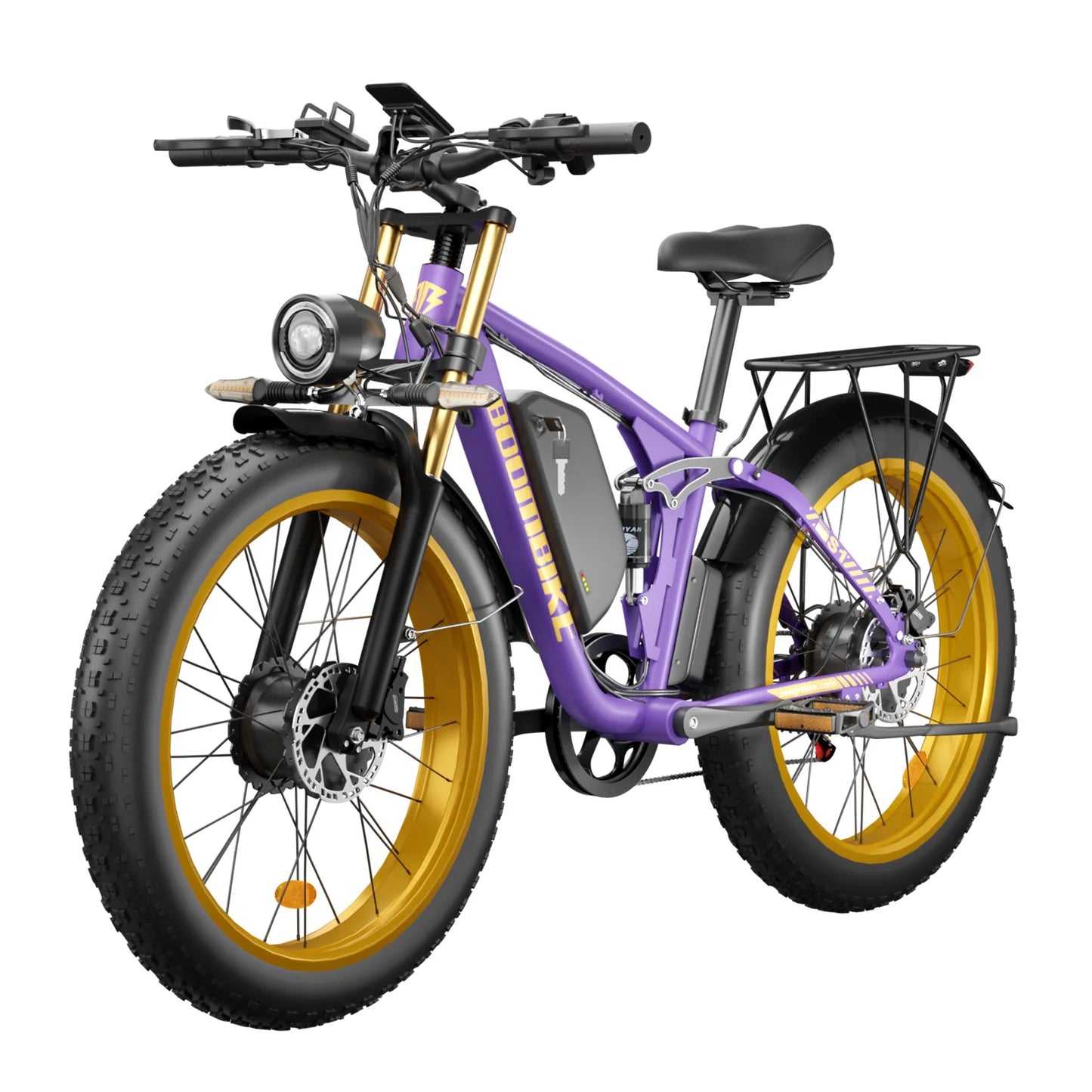 V1 Dual Motor E-Bike By Bluvall -  Full Suspension 35MPH 80 Miles Electric Bike