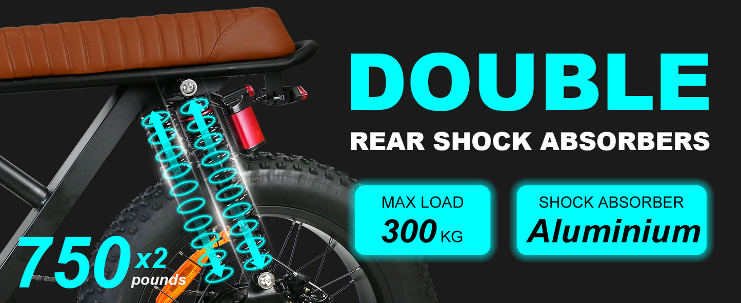 M3 - E-Bike BY Voltcycle - 1000W Electric Bike for Adults, 7 Speed Ebike with 26" Fat Tire, Max 30MPH & 50 Miles,