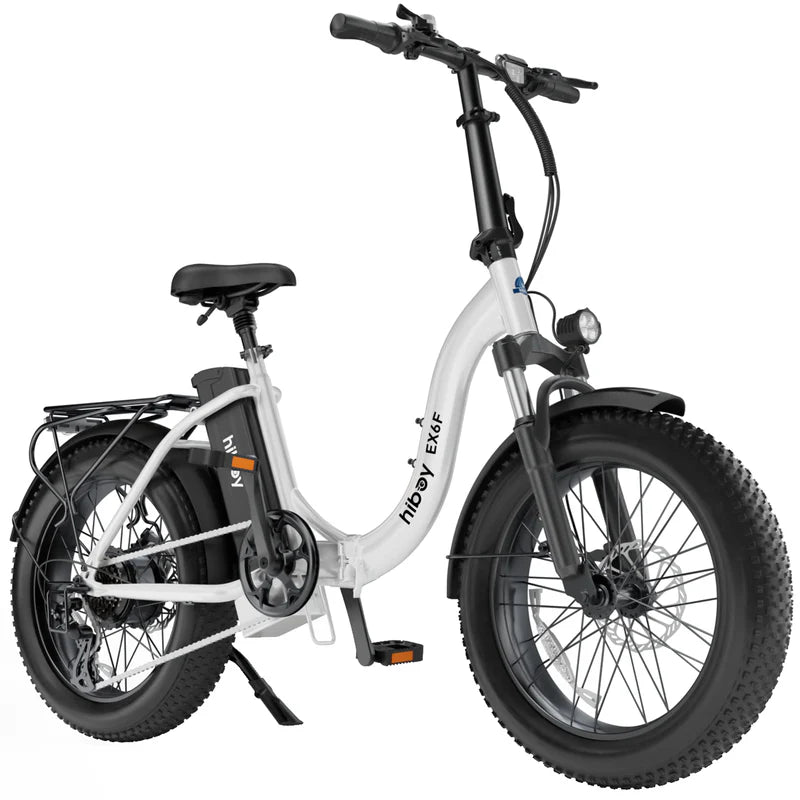 Hiboy EX6F Low-Step Foldable Electric Bike -Front Shocks- 75 Miles - 500 Watts -