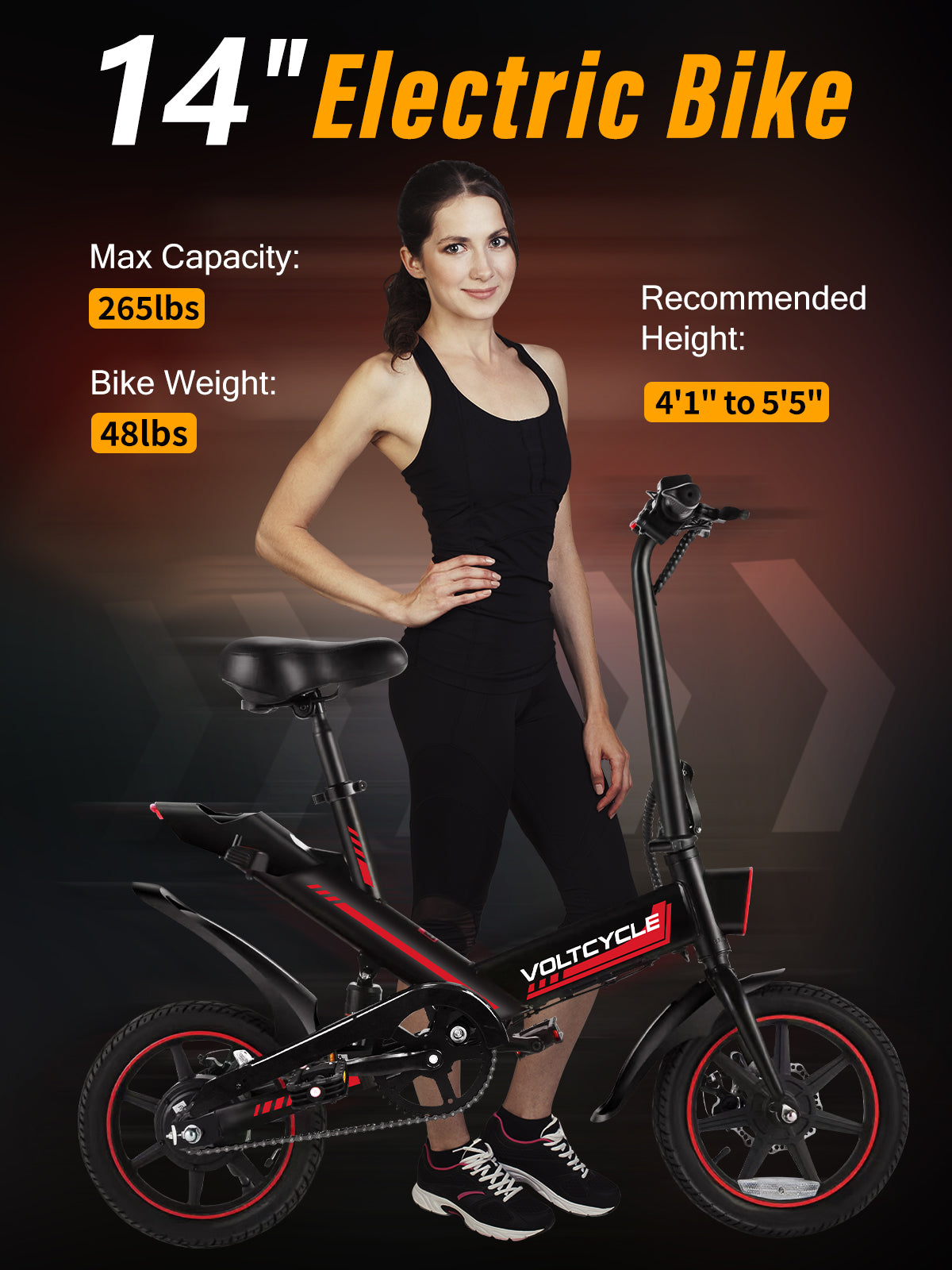 Y1-14 E-Bike by Voltcycle - 14 Inch - Mini Folding E-Bike