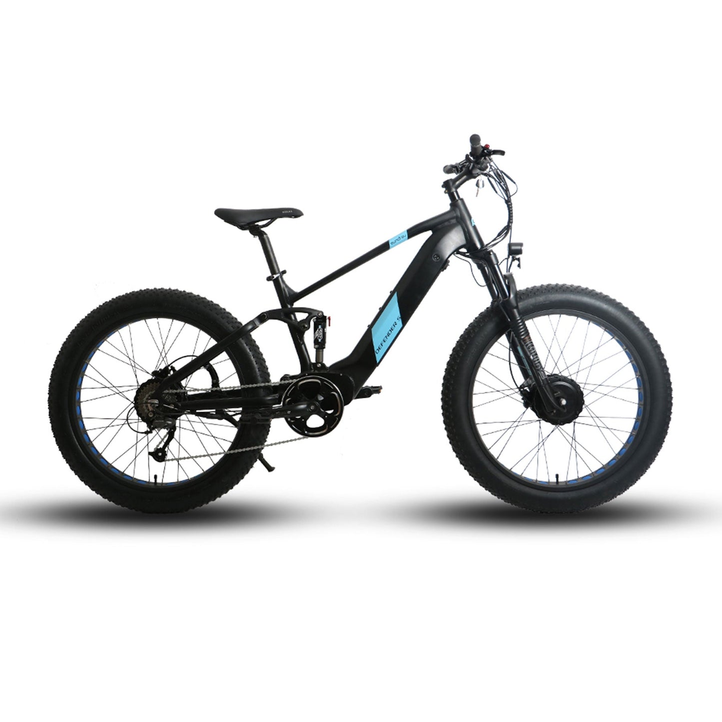 The DEFENDER-S E-Bike by Eunorau - FREE EXTRA BATTERY - Front 48V750W+Rear 48V750W BAFANG Fat Tire Motor with 80 N.m+80 N.m Torque