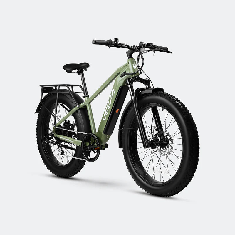 E1 26'' Step-Over Fat Tire E-Bike by Veefa - 750W(Peak 1000W) motor - top speeds of 28 MPH - lockable, removable battery