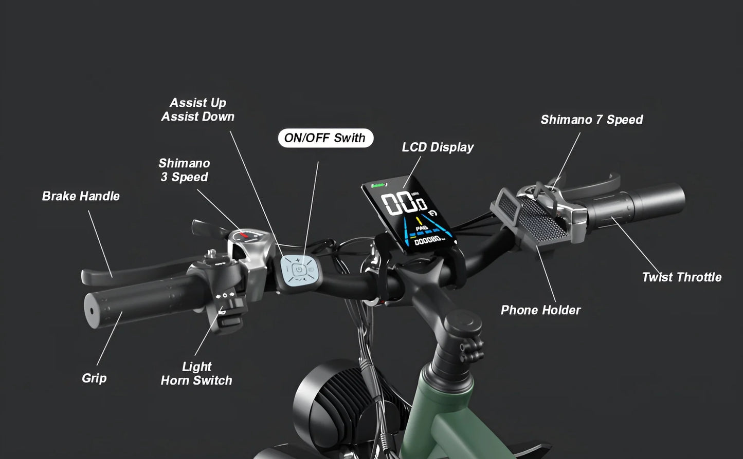 Zeegr F1 Electric Bike By BluVall - Fat Tire 26" 1000W 31mph 60Miles All-Terrain - Mountain