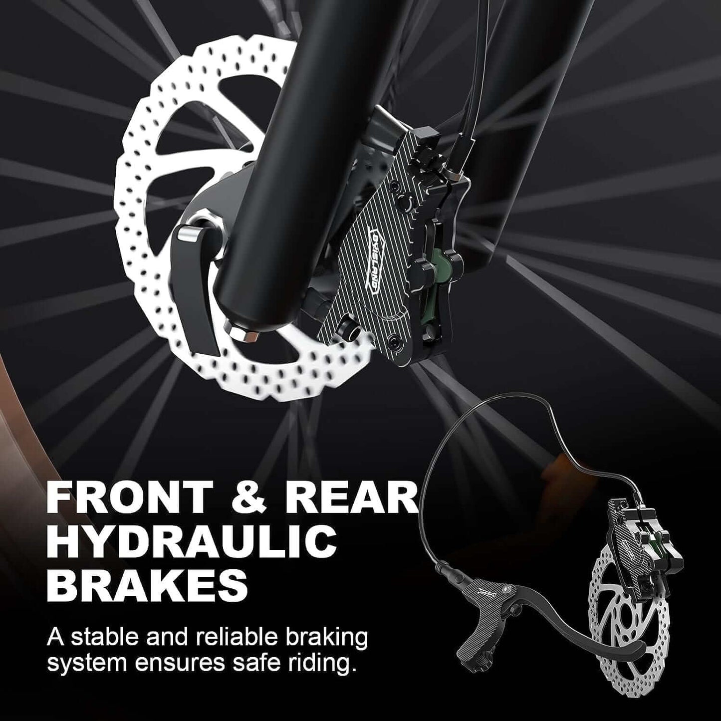 Zeegr F1 Electric Bike By BluVall - Fat Tire 26" 1000W 31mph 60Miles All-Terrain - Mountain