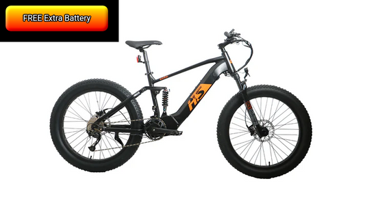 FAT-HS  E-Bike by Eunorau - 26" Fat Tire Model FAT-HS 1000W - FREE EXTRA BATTERY