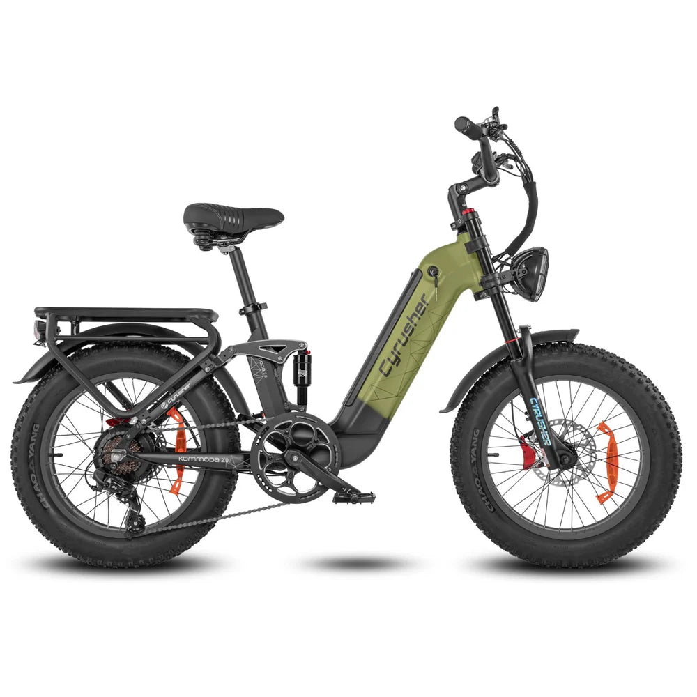 06 KOMMODA 2.0 E-Bike by Cyrusher - 68 miles - 48V 20Ah removable battery - 750 Watt - 350 Pounds