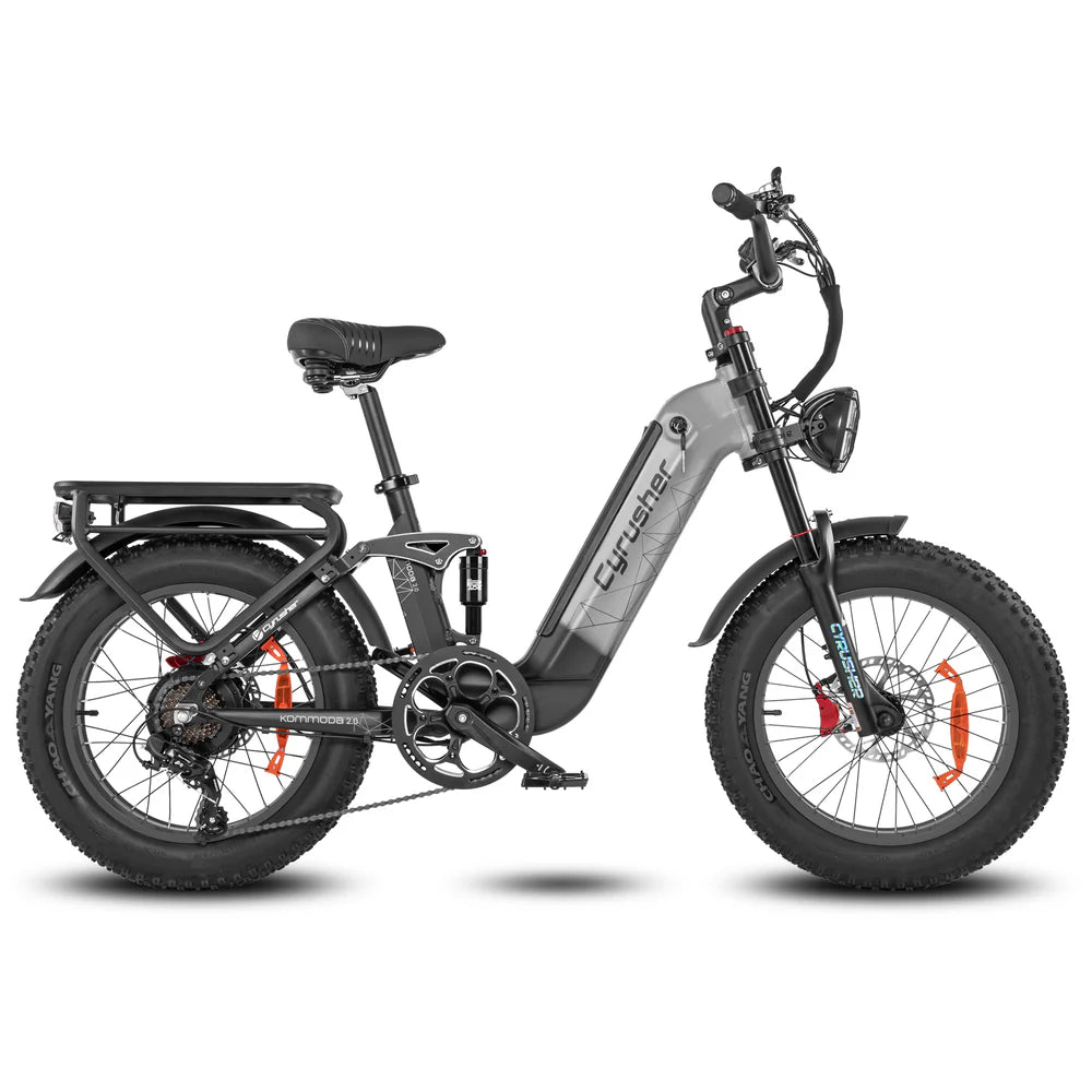 06 KOMMODA 2.0 E-Bike by Cyrusher - 68 miles - 48V 20Ah removable battery - 750 Watt - 350 Pounds