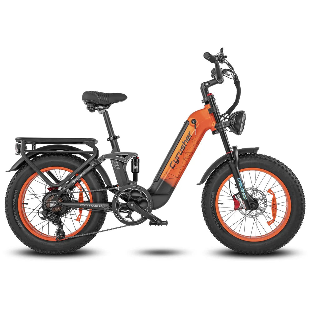 06 KOMMODA 2.0 E-Bike by Cyrusher - 68 miles - 48V 20Ah removable battery - 750 Watt - 350 Pounds Ride-Electric-Bikes