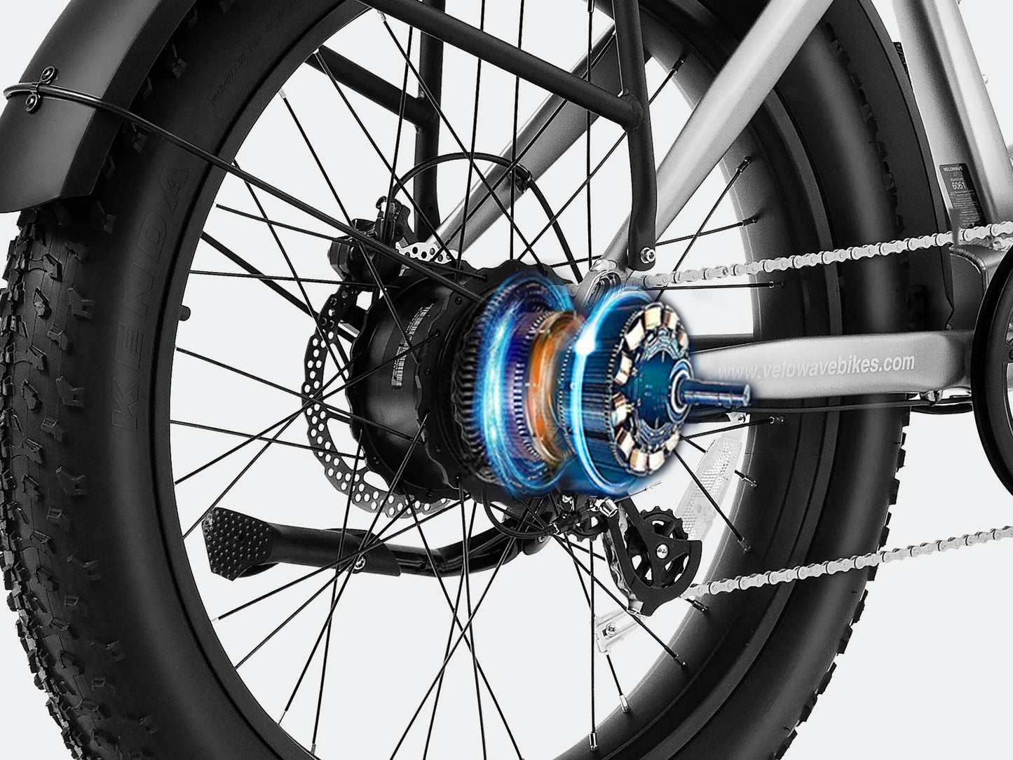 12 Velowave Ranger 2.0 E-Bike - Step-Thru - 750Watt Motor - 26x4 Fat Tire -