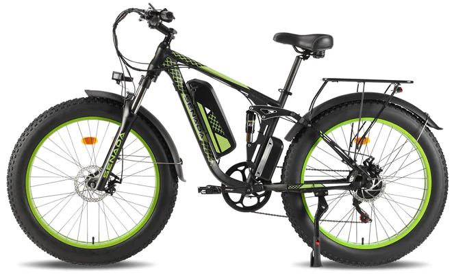 SENADA VIPER PLUS E-Bike Features a unique shock absorption design to smooth out bumps and handle various road conditions with no effort. Its 1000W powerful motor makes climbing steep hills easy. UL and GCC Certified
