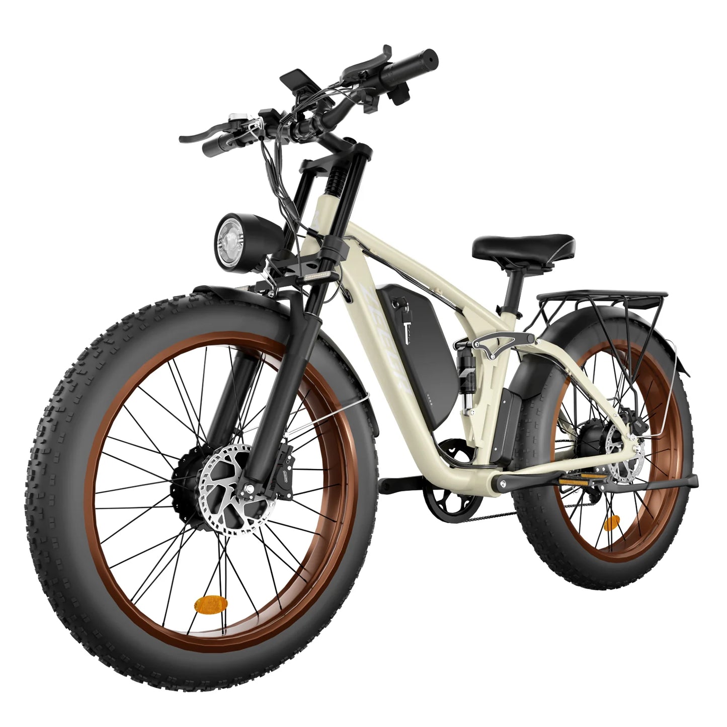 V1 Dual Motor E-Bike By Bluvall -  Full Suspension 35MPH 80 Miles Electric Bike