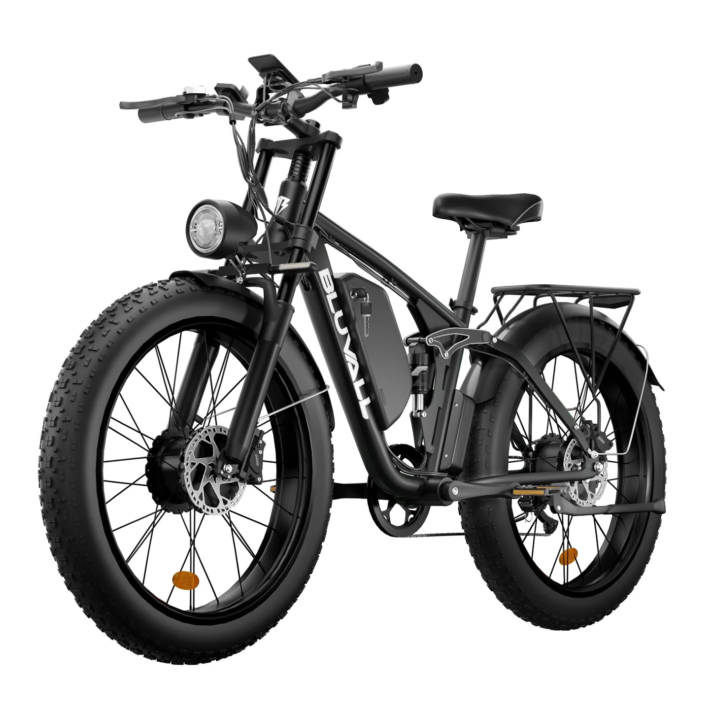 V1 Dual Motor E-Bike By Bluvall -  Full Suspension 35MPH 80 Miles Electric Bike