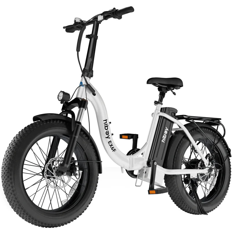 Hiboy EX6F Low-Step Foldable Electric Bike -Front Shocks- 75 Miles - 500 Watts - Ride-Electric-Bikes