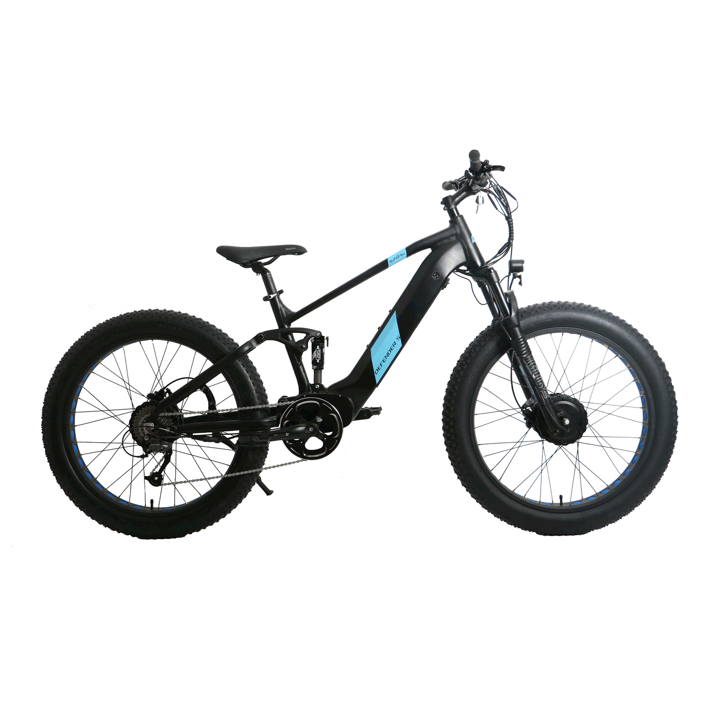 The DEFENDER-S E-Bike by Eunorau - FREE EXTRA BATTERY - Front 48V750W+Rear 48V750W BAFANG Fat Tire Motor with 80 N.m+80 N.m Torque