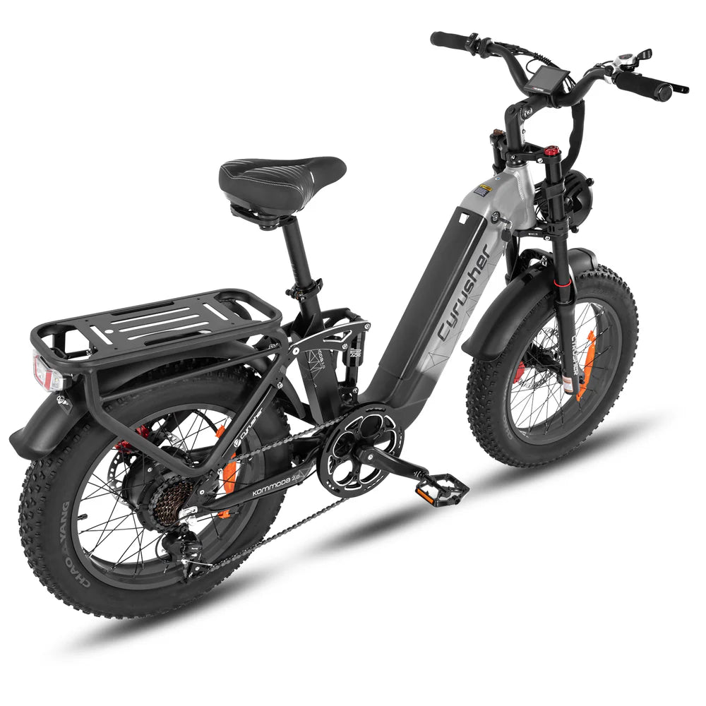 06 KOMMODA 2.0 E-Bike by Cyrusher - 68 miles - 48V 20Ah removable battery - 750 Watt - 350 Pounds