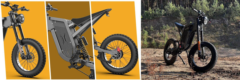 X21 MAX E-Bike By EKX -G3000W 60V 30Ah electric dirt bike for adults - EKX X21 Max has a top speed of 85 kmp (50+ mph)