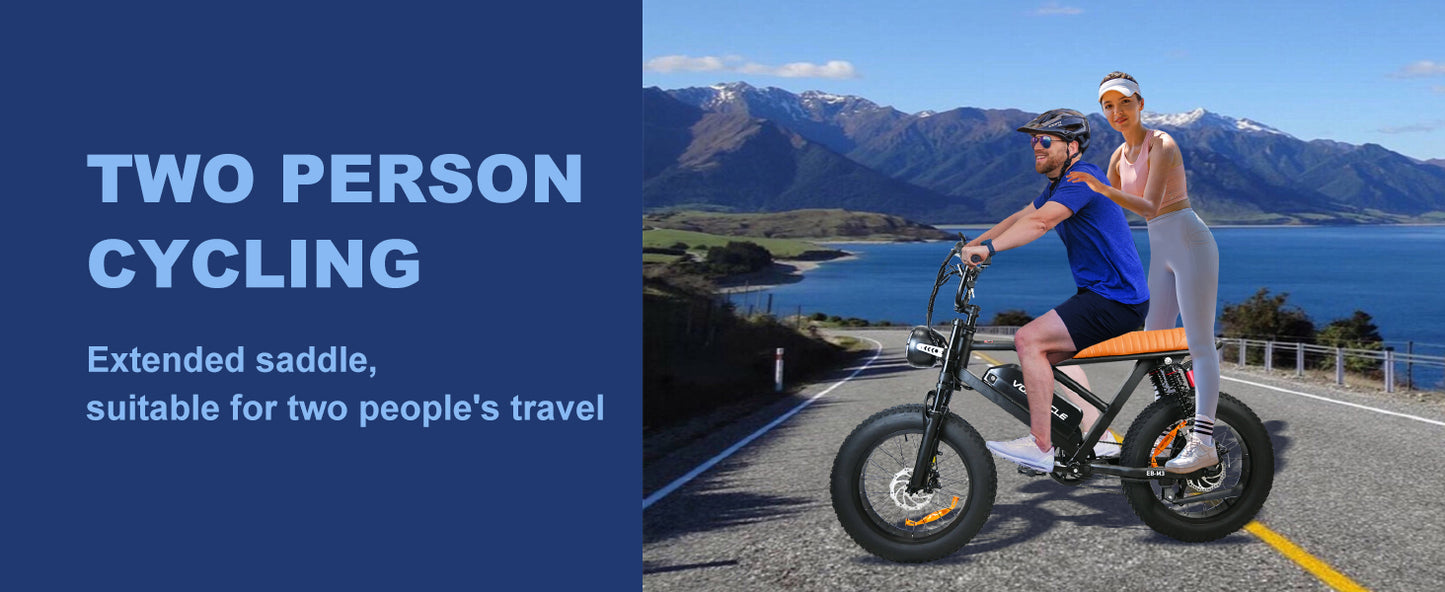 M3 - E-Bike BY Voltcycle - 1000W Electric Bike for Adults, 7 Speed Ebike with 26" Fat Tire, Max 30MPH & 50 Miles,