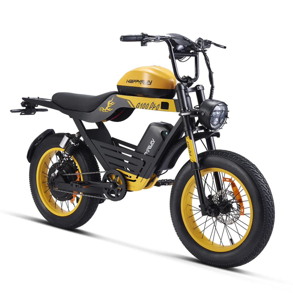 G100 PRO E-Bike by Happyrun - 5''3 - 6''7, the seat height of G100 Pro is 32 inches. 3000 Watt