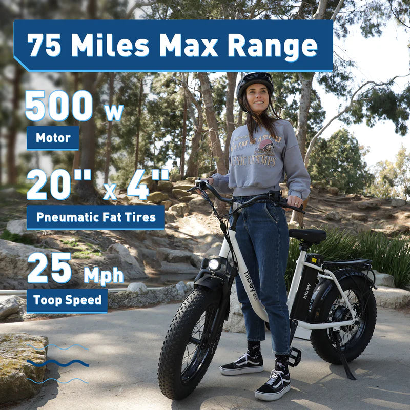 Hiboy EX6 Step-thru Fat Tire Electric Bike Ride-Electric-Bikes