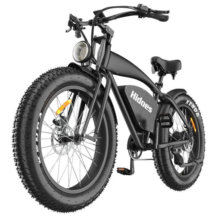 B3 Electric Bike, Retro Fat Tire E-Bike By Hidoes®  - 1200Watt 48Volt 18.2Amps Battery, 60 Miles  Long Range