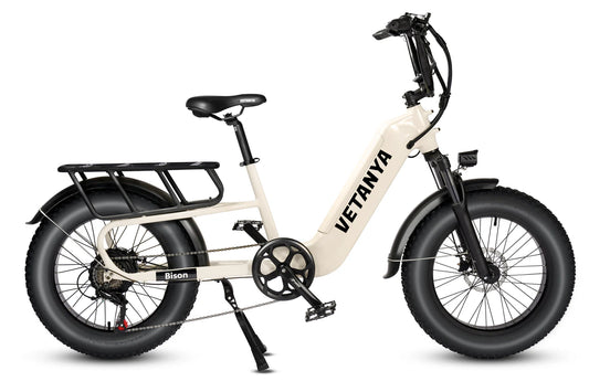 Bison Cargo E-Bike By Vetanya -  750W motor,-  450 lbs - 70-90 miles