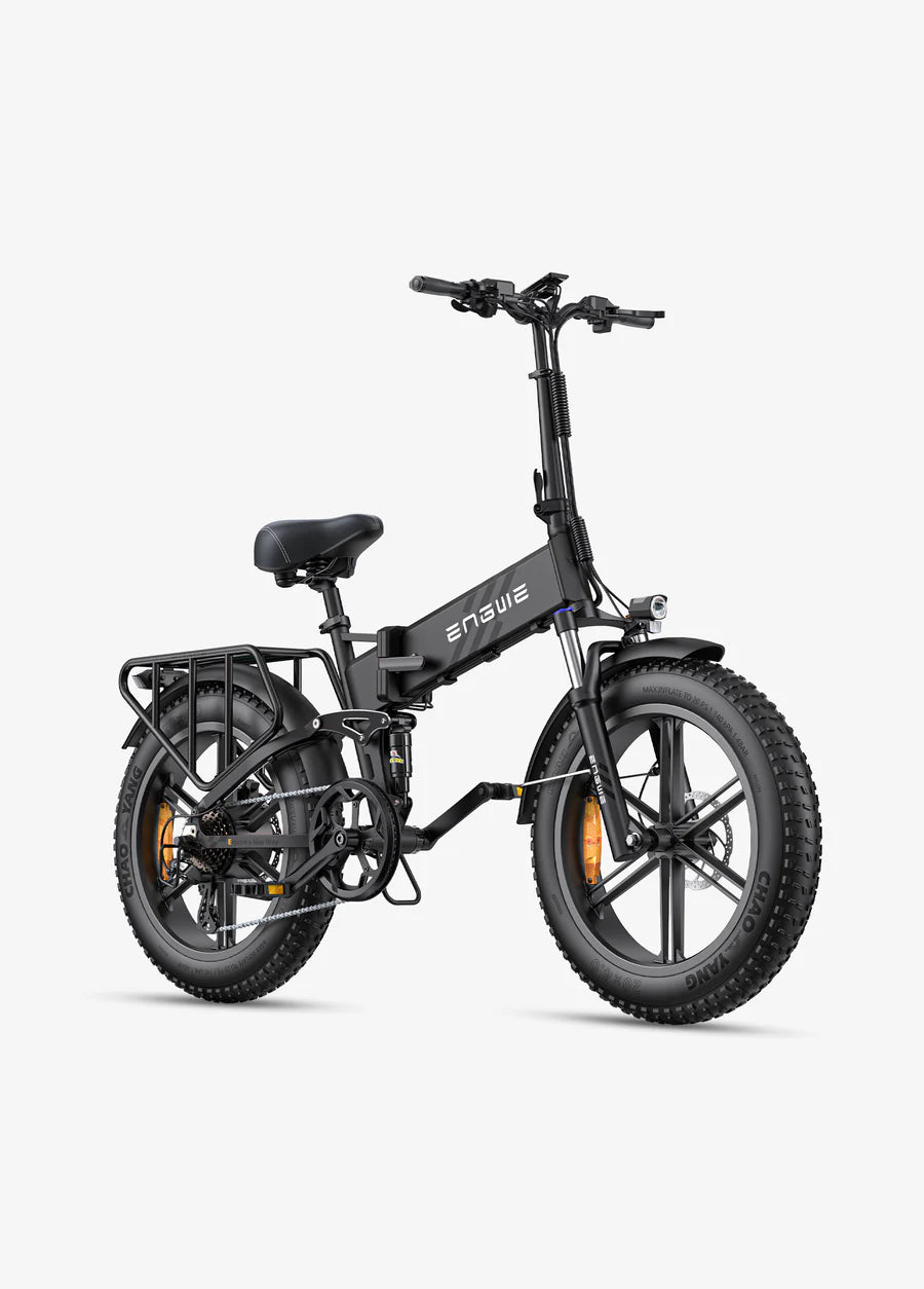 Engine Pro 2.0 by Engwe - 1200W (peak), Outdoor adventure folding E-Bike -ENGINE PRO 2.0 Electric bike 52V16AH 20*4.0 fat Tire Bike 750W Powerful Motor 8Speeds Torque sensor electric Bicycle 45KM/H Mountain Snow e bike Hydraulic Suspension