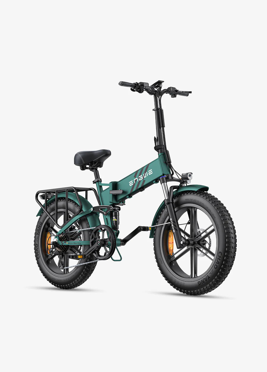 Engine Pro 2.0 by Engwe - 1200W (peak), Outdoor adventure folding E-Bike -ENGINE PRO 2.0 Electric bike 52V16AH 20*4.0 fat Tire Bike 750W Powerful Motor 8Speeds Torque sensor electric Bicycle 45KM/H Mountain Snow e bike Hydraulic Suspension