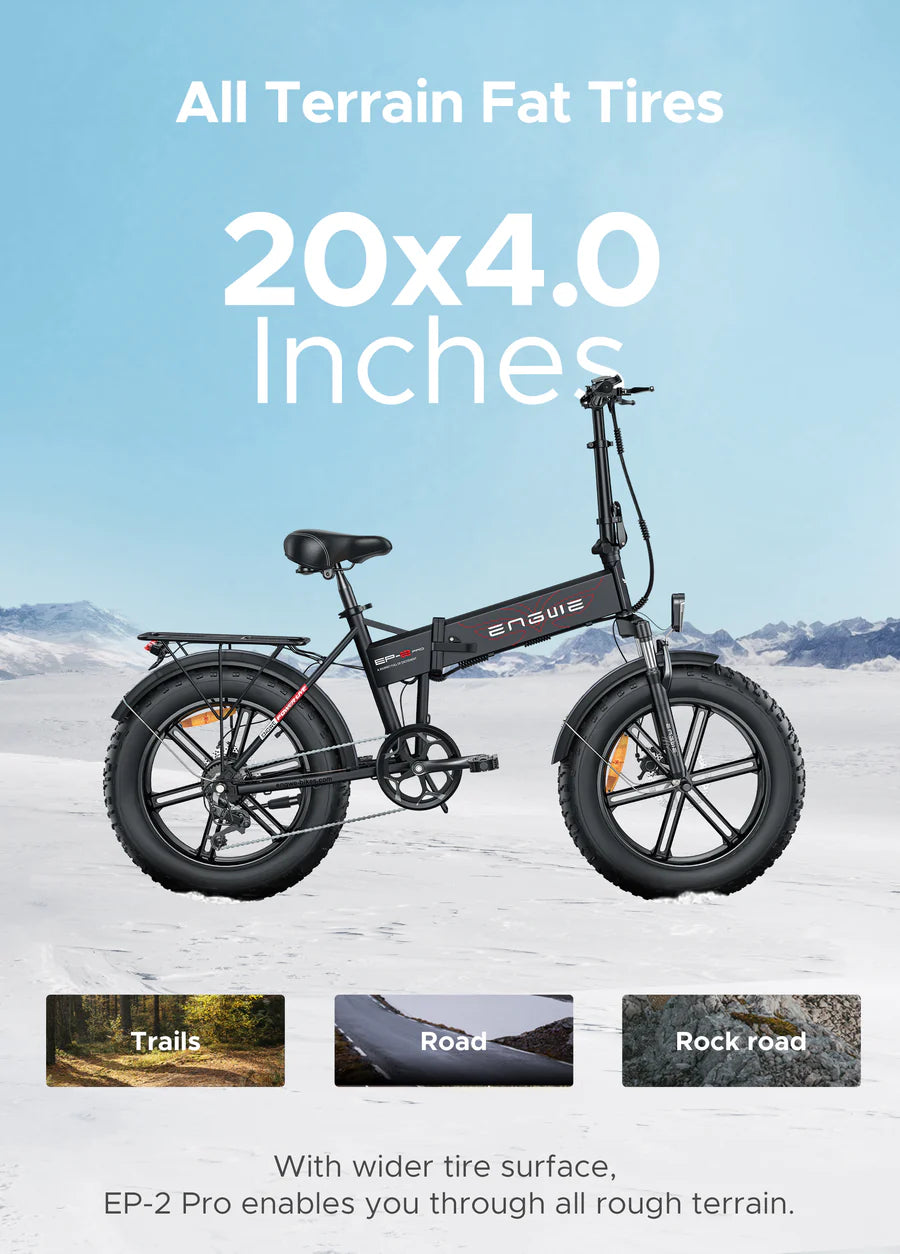 EP-2PRO E-Bike by ENGWE - 48V13AH 20*4.0 fat Tire Bike 750W Powerful Motor 7Speeds electric Bicycle 45KM/H Mountain Snow ebike