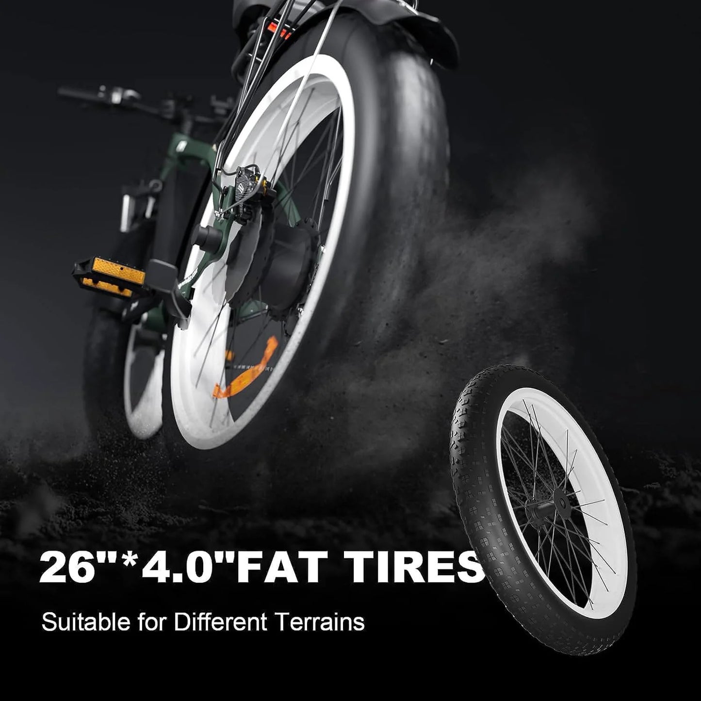 Zeegr F1 Electric Bike By  BluVall - Fat Tire 26" 1000W 31mph 60Miles All-Terrain - Mountain