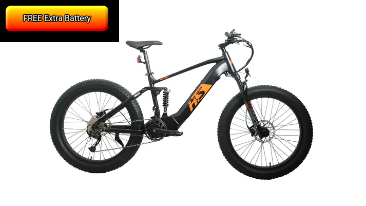 FAT-HS  E-Bike by Eunorau - 26" Fat Tire Model&nbsp;FAT-HS 1000W - FREE EXTRA BATTERY