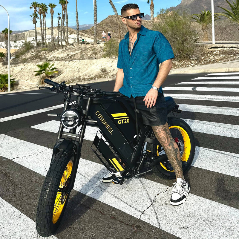 00 COSWHEEL GT20 - torque 80N.m, can climb 30 degrees slope, fat tire motorcycle ebike