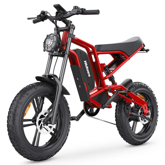 B6 1200W E-Bike by Hidoes® , 20"x4" Fat Tire eBike, 48V 15Ah Battery