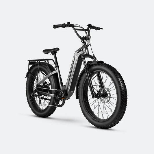 L1 26'' Step-Thru Fat Tire E-Bike by Veefa - 750W Motor - 60 Mile Range - 28 MPH