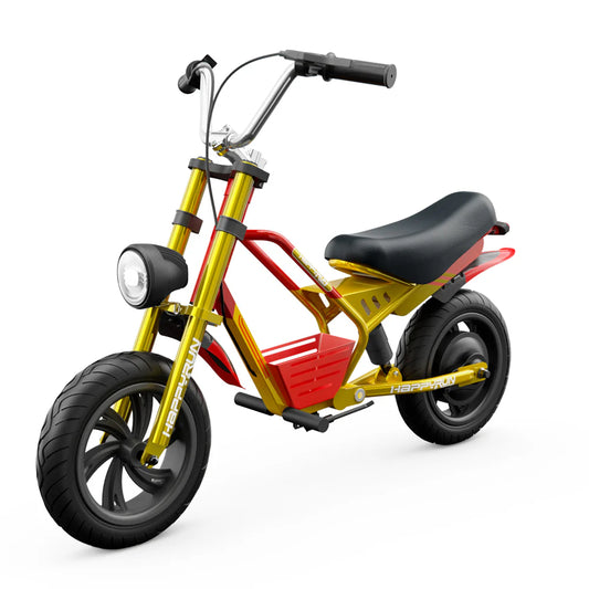 PULSE 7 Kids E-Bike by Happyrun - 24V 8AH battery, MAX Speed 10 mph, Motor 300W, Front power-off brake, Rear disc brake