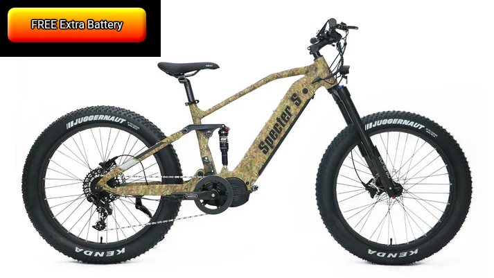 SPECTER-S 2024 E-Bike by Eunorau - 26" Fat Tire Model Specter S 1000W - FREE EXTRA BATTERY