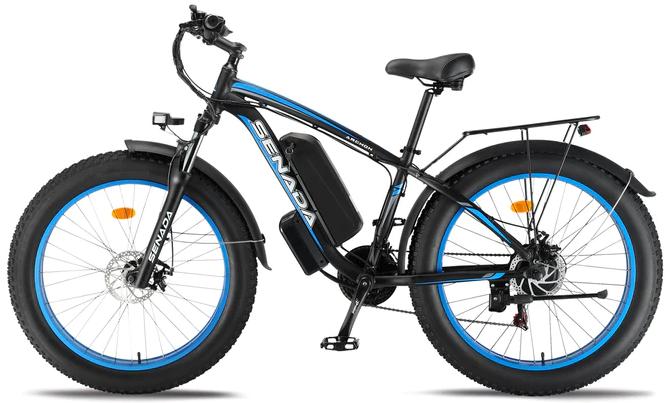 SENADA ARCHON 1000W Removable 48V/17.5AH Battery Fat Tire E-BIKE 21-Speed Shifting UL and GCC Certified