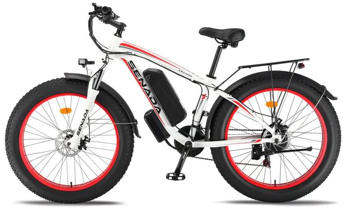 SENADA ARCHON 1000W Removable 48V/17.5AH Battery Fat Tire E-BIKE 21-Speed Shifting UL and GCC Certified