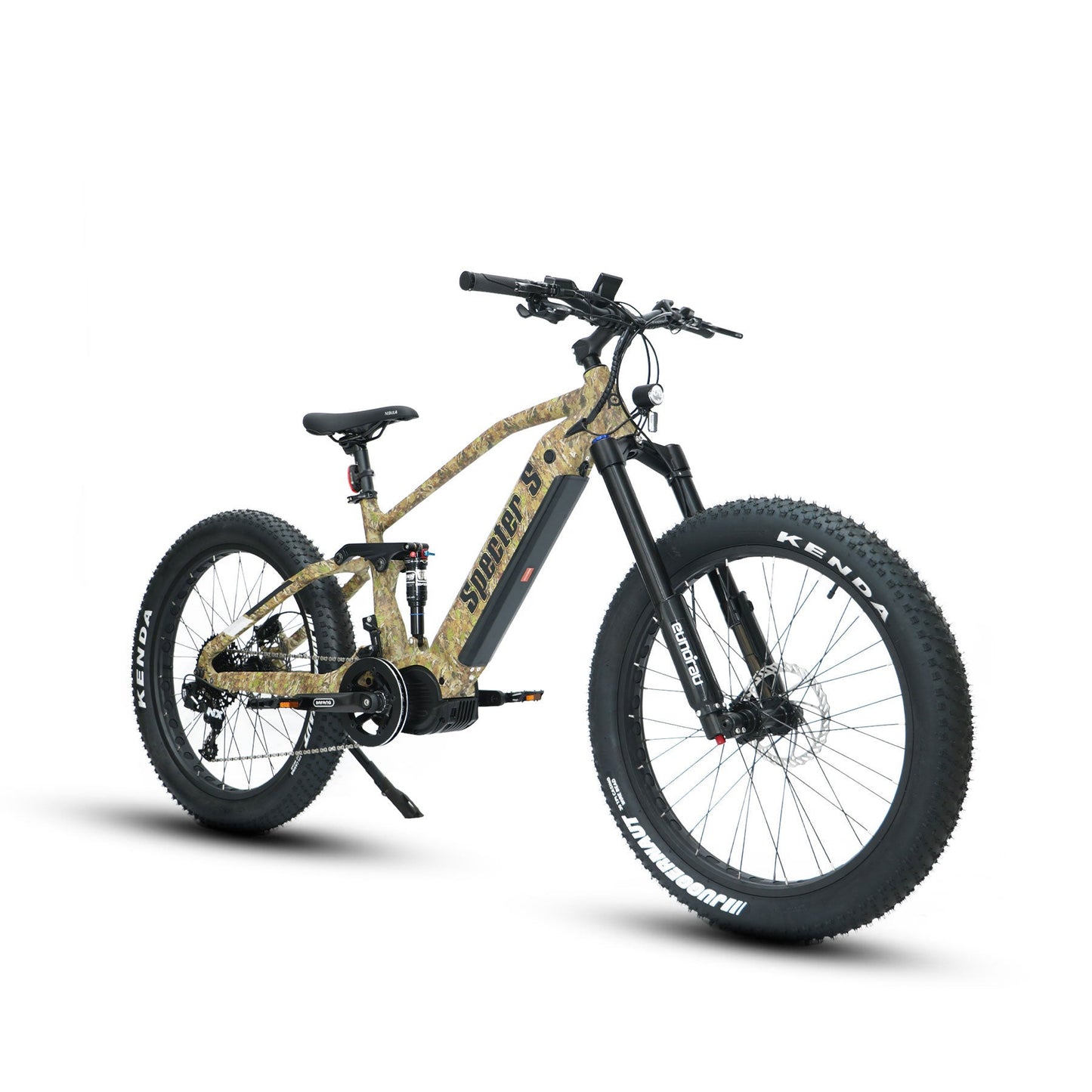 SPECTER-S 2023 E-Bike  by Eunorau - The 26" Fat Tire Model Specter S 1000W E-Bike Specifications MOTOR: 48V1000W BAFANG G510/M620 Mid motor with Torque Sensor