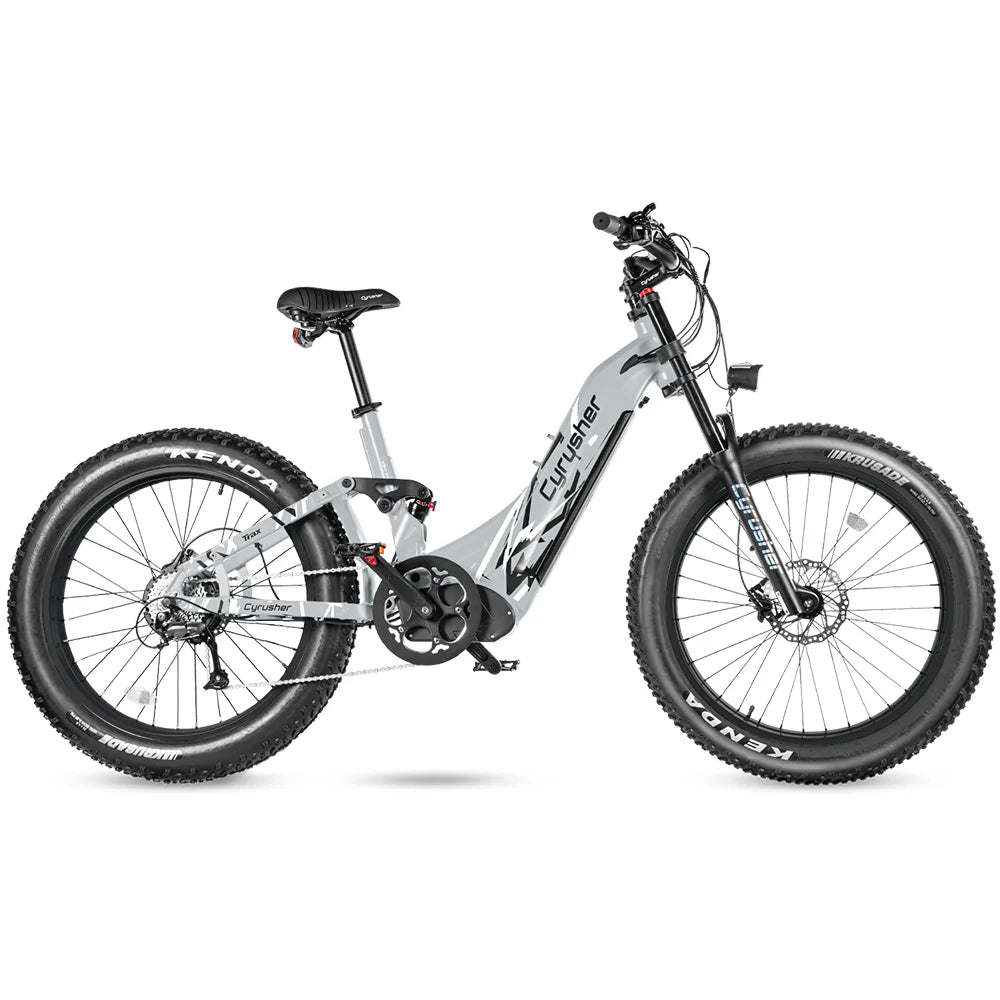 TRAX E-Bike by Cyrusher - Step-through Air Shock - 750W Bafang motor - 52V 20Ah battery