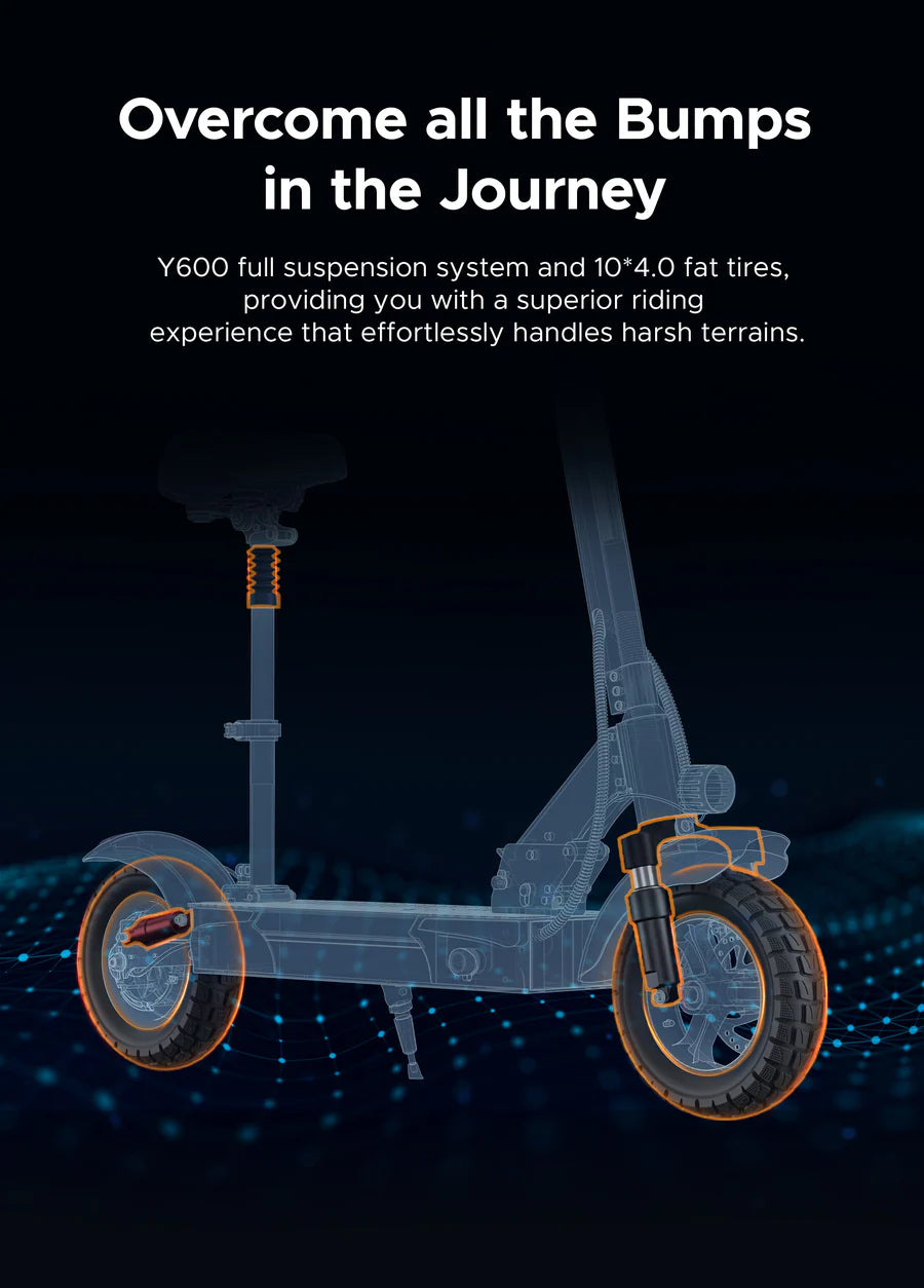 The Y600 Seated E-Scooter by ENGWE 600W 70 km Range Seated E-Bike