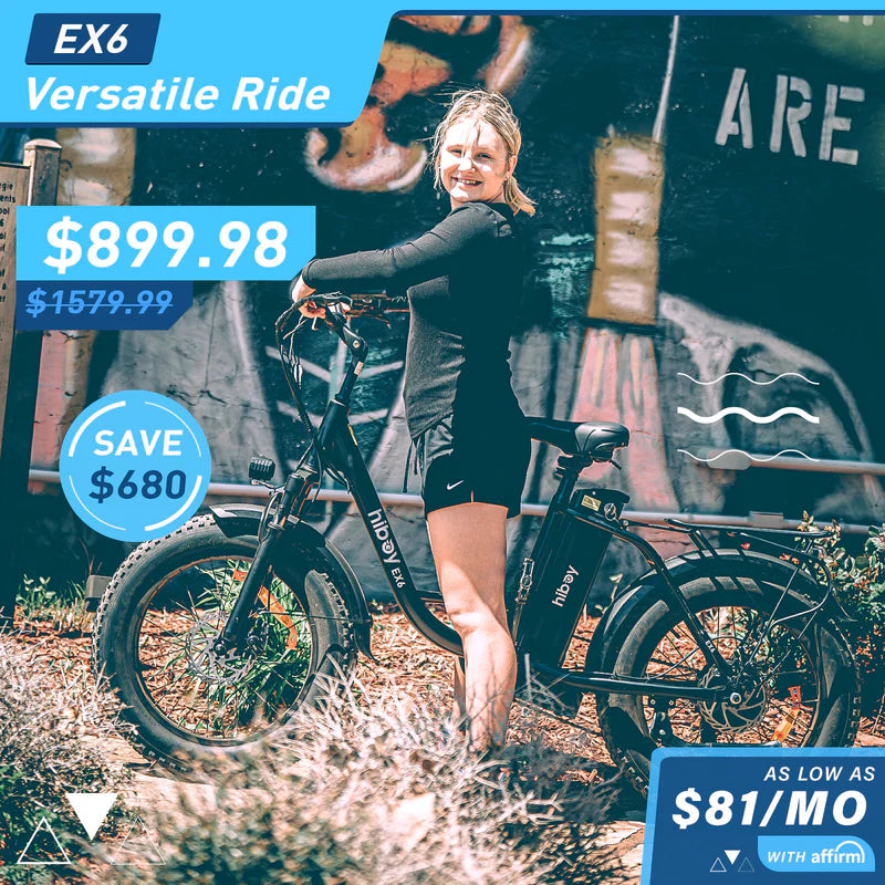 Hiboy EX6 Step-thru Fat Tire Electric Bike Ride-Electric-Bikes