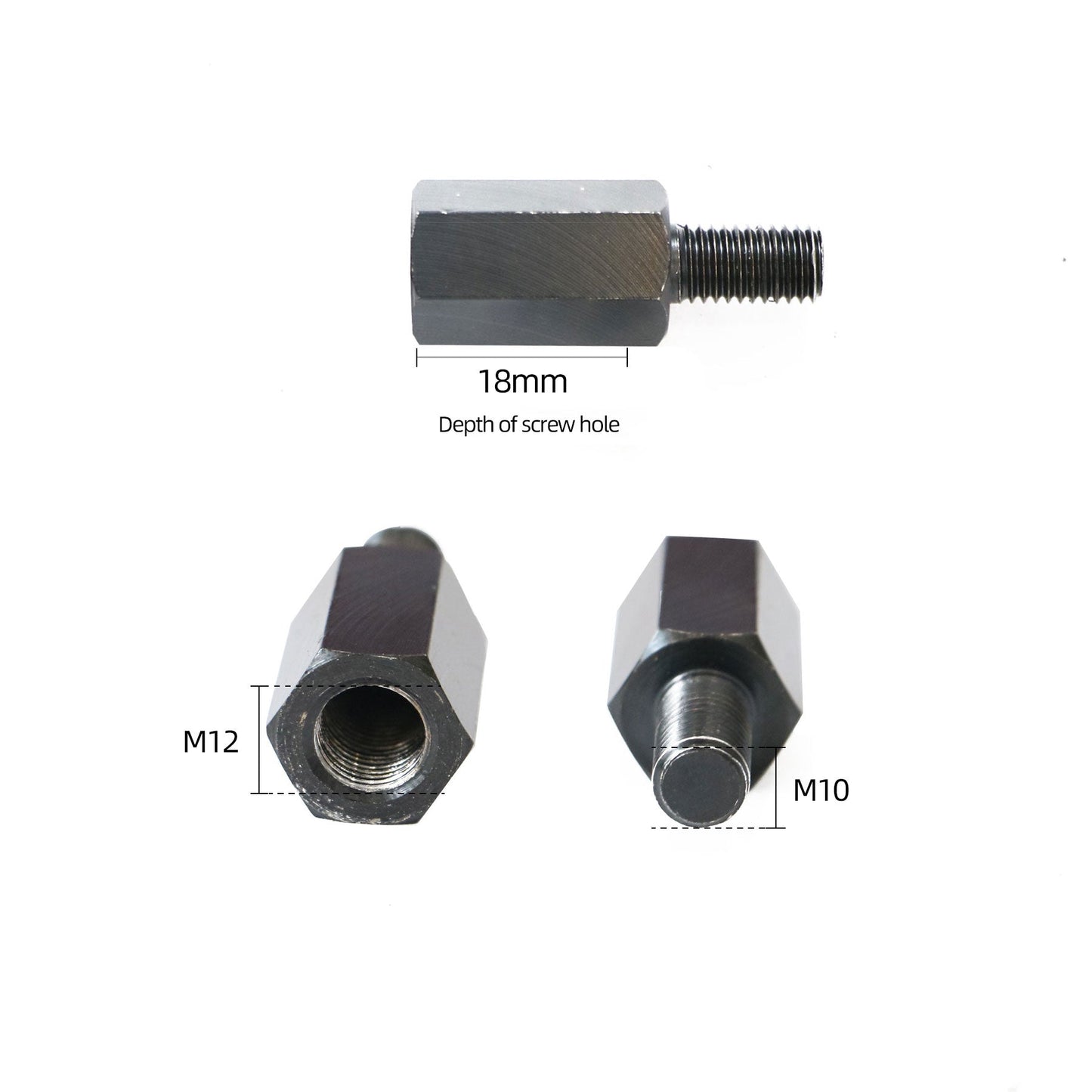 EUNORAU M12 to M10 Trailer Hitch Adapter Fit for Hub Motor E-Bicycle